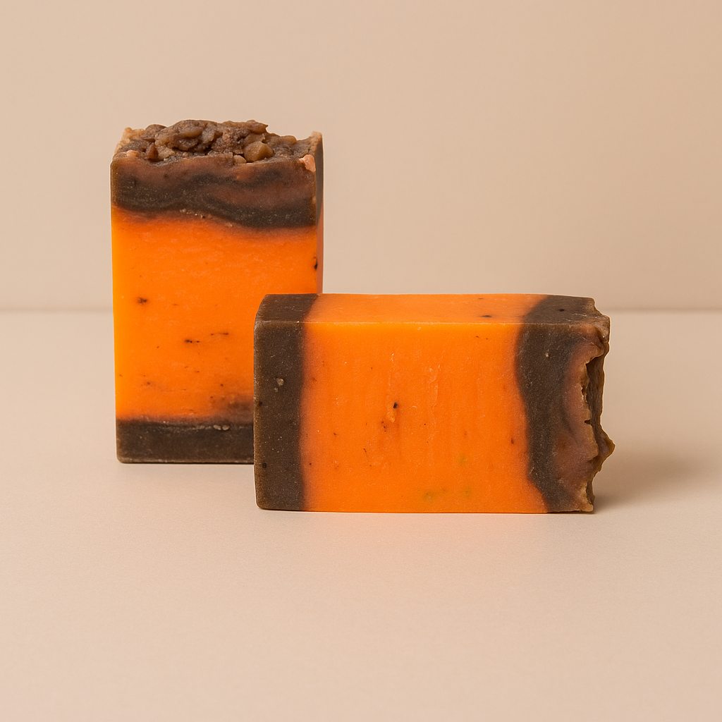 Sabonete artesanal de Canela e Laranja (Energizante)